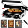 Craftgrill Elektrinis kontaktinis grilis 5-in-1 su mėsos zondu universaliam gaminimui, 2200W galia, keičiamos plokštės, reguliuojamos pozicijos, daugiafunkcis vidaus grilis, kepsninė su zondu
