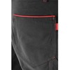 Darbo kelnės Comfy, dydis L/XL, medvilninės darbo kelnės, juoda ir raudona darbo apranga