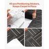 Daugkartinio naudojimo kiliminės plytelės 610x610 mm, skirtos vidaus patalpoms, svetainei, miegamajam, biurui, minkštas paminkštintas modulinis kilimas, pilka, moduliniai kiliminiai kvadratai, grindų plytelės, vidaus kiliminės plytelės