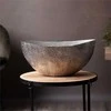 Eurofirany Dekoratyvinis metalinis dubuo, sidabrinė apdaila, 45x22x22 cm, modernus dizainas, universali stalo puošmena, namų akcentas, stilingas interjero elementas