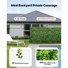 Dirbtinių augalų sienų plokštės privatumo gyvatvorei, karpomas lankstus buksmedžio fonas, vidaus ir lauko sodo uždanga, 16 vnt. dirbtinės žolės siena