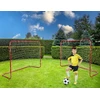 Dveji futbolo vartai vaikams, raudoni, plieniniai, sodo, 122x183x61 cm, futbolo varteliai, lauko žaidimams, treniruotėms