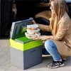 Elektrinis nešiojamas šaldytuvas 30 l su šildymo ir vėsinimo funkcija, 12V ir 230V maitinimas, tylus veikimas, automobilinis kempingo šaldytuvas-šaltkrepšis