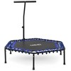 Fitneso batutas su rankena, 127 cm, šešiakampis batutas, namų fitneso batutas