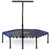 Fitneso batutas su rankena, 127 cm, šešiakampis batutas, namų fitneso batutas