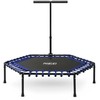 Fitneso batutas su rankena, 127 cm, šešiakampis batutas, namų fitneso batutas