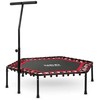 Fitneso batutas su rankena, 127 cm, skirtas treniruotėms namuose, šešiakampis batutas, raudonas fitneso batutas, mankštos batutas