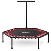 Fitneso batutas su rankena, 127 cm, skirtas treniruotėms namuose, šešiakampis batutas, raudonas fitneso batutas, mankštos batutas