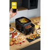 Fryvision Karšto oro gruzdintuvė 6.5L sveikam gaminimui, didelė galia 1700W, didelis stebėjimo langas, 12 programų, gruzdintuvė be aliejaus, daugiafunkcinė krosnelė, virtuvės kombainas