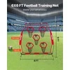 Futbolo treniruočių metimo tinklas, skirtas įžaidėjo taiklumui gerinti, ypač didelis taikinių treniruočių tinklas, nešiojamas raudonas tinklas, futbolo metimo treniruočių tinklas, įžaidėjo treniruočių tinklas, metimo į taikinį tinklas
