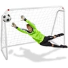 Futbolo vartai 2 vnt., balti, plieno rėmas, vaikams, sodui, mini futbolo vartai, lauko vartai
