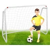 Futbolo vartai 2 vnt., balti, plieno rėmas, vaikams, sodui, mini futbolo vartai, lauko vartai
