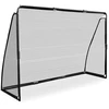 Futbolo vartai 240 x 170 cm, tvirtas tinklas, juodas plieno rėmas, treniruotėms, sodui, futbolo varteliai