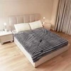 Fuzzo Didelė elektrinė antklodė 180x160 cm dviem asmenims, pliušas ir flanelė, 160W šildymas, LCD valdymas, 10 temperatūros nustatymų, 10 valandų laikmatis, elektrinis šildomas užtiesalas, šildanti antklodė lovai
