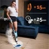 Garinis mopas ir rankinis garintuvas 2-in-1 giliam valymui, 1600W didelė galia, 15 sekundžių įkaitimas, 25 minučių veikimo laikas, garinis valytuvas, grindų plovimo įrenginys