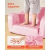 Išlankstoma vaikiška sofa žaidimams ir poilsiui, itin plati sėdynė, minkšti porankiai, transformuojama sofa mažyliams, išlankstoma vaikiška kušetė