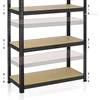 Juodas sandėliavimo stelažas 180x90x30 cm, 875 kg, lentynos, garažui, sandėliukui, dirbtuvėms