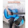 Klasikinės gitaros pradedančiųjų rinkinys, viso dydžio 960 mm instrumentas su nailoninėmis stygomis, dėklu ir derintuvu, mėlynos spalvos liepos medienos klasikinės gitaros rinkinys pradedantiesiems