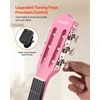 Klasikinės gitaros pradedančiųjų rinkinys, pilno dydžio 960 mm liepos medienos instrumentas su nailoninėmis stygomis, dėklu ir derintuvu, rožinis klasikinis gitaros rinkinys