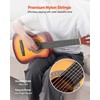 Klasikinės gitaros pradedančiųjų rinkinys, 780 mm medinė gitara su priedais, nailoninėmis stygomis, dėklu, derintuvu, saulės spindulių spalvos apdaila, pradedančiųjų gitaros komplektas