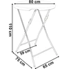 Kokteilių staliukas 80 cm, sulankstomas, apvalus, juodas, furšetų, vakarėlių stalas