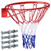 Krepšinio lankas 45 cm, tvirtinimo rinkinys, tinklas, raudonas plieno žiedas, mėgėjiškas, krepšinio lenta, sieninis lankas, vaikams, lauko