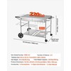 Lauko kepsninės vežimėlis, mobilus gaminimo stalas su prieskonių dėžute ir ratukais, kelių lygių daiktų laikymo sistema, terasos BBQ paruošimo stotis