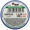 Litavimo viela vario instaliacijoms 2.5mm 250g, alavas, lituoklis, variniai vamzdžiai