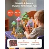 Magnetinės statybinės kaladėlės vaikams, STEM Montessori sensorinis žaislas, 150 dalių tamsios pilies rinkinys, kūrybinės konstrukcijos kubeliai nuo 3 metų