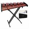 Medinis ksilofono instrumentas 37 natos, muzikinis rinkinys pradedantiesiems su reguliuojamu stovu, nešiojamas perkusijos komplektas, medinis metalofonas vaikams ir suaugusiems