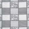 Medvilnės perkalio patalynės komplektas, 200x220 cm antklodės užvalkalas su raukiniais, pilkas užsegimas sagomis, 100% medvilnė, 140 g/m², komplekte 2 pagalvių užvalkalai, minkšta patalynė miegamajam