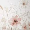 Eurofirany Medvilninio satino patalynės komplektas, 220x200 cm antklodės užvalkalas su gėlių raštais, balta ir rožinė, 2 pagalvių užvalkalai, užtrauktukas, miegamojo tekstilė