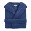 Medvilninis frotinis chalatas su gobtuvu, unisex viešbučio stiliaus chalatas, 450 g/m² sugerianti medvilnė, kelių ilgio namų chalatas, minkštas vonios chalatas