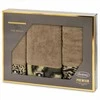Rankšluostis Eurofirany Medvilninių rankšluosčių rinkinys dėžutėje, 3 dalys, 500g/m², dekoratyviniai elementai, 30x50 cm, 50x90 cm, 70x140 cm, smėlio spalva, vonios tekstilė