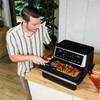 Megacrisp 11 litrų karšto oro gruzdintuvė, didelės galios 2800W, 6-in-1 daugiafunkcis virtuvės prietaisas, didelės talpos gruzdintuvė, orkaitė, grilis, džiovyklė, konvekcinė krosnelė