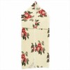 Merino vilnos kimono pledas 2-in-1, 160x200 cm, raudonas ir kreminis, šildantis reabilitacinis gaminys, TV chalatas poilsiui namuose, vilnonis apdangalas