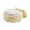 Merino vilnos meditacijos pagalvėlė, užpildyta grikiais, ergonominė atrama, 30 cm x 15 cm, terapinė pagalvė, sėdėjimui