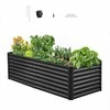 Metalinė pakeliama lysvė daržovėms ir žolelėms, cinkuota tvirta sodinimo dėžė, atviro dugno konstrukcija, 1800 mm x 900 mm x 600 mm sodo lysvė