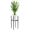 Metalinis augalų stovas gėlių vazonui, juodas, lofto stiliaus, 60 cm aukščio, kambarinis vazonų laikiklis, geležinis stovas augalams, dekoratyvinis padėklas gėlėms
