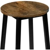 Metalinis baro kėdė FLINT, rustic loft stiliaus, sendinto ąžuolo sėdynė, 65 cm aukščio, virtuvės baro taburetė, pusbario kėdė