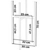 Metalinių gėlių stovas, juodas, dvipusis, 70 cm, loft stiliaus, augalų stovas, gėlių laikiklis