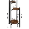 Metalinių gėlių stovas, palėpės stiliaus, TRETORRI RUSTIC, 3 aukštų, gėlėms, augalams, kambarinis, lauko