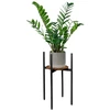 Metalinių gėlių stovas TORRE RUSTIC 60 cm, juodas, plieno augalų stovas, gėlių ekspozicija namams, metalinis stovas gėlėms