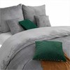 Mikropluošto patalynės komplektas 160x200 cm, minkštas pliušinis meškiuko dizainas, jauki pilka spalva, antklodės ir pagalvių užvalkalai, miegamojo tekstilė