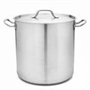 Nerūdijančio plieno 25.5 litrų komercinis puodas, su dangčiu, daugiasluoksnis dugnas, tinkamas indukcijai, didelis virtuvinis puodas 25.5L, restorano virimo puodas 25.5L, profesionalus puodas sriubai