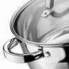Nerūdijančio plieno puodų rinkinys universaliam gaminimui, tinkamas indukcijai, plaunamas indaplovėje, 3 dydžiai 16 cm 20 cm 24 cm, virtuvės indų komplektas