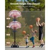 Nešiojamas krepšinio stovas, reguliuojamo aukščio, vaikams ir suaugusiems, lauko nešiojamas lankas su skaidria PE lenta ir nailoniniu tinkleliu, pagrindas su ratukais, 1.6–2.1 m aukščio krepšinio lankas