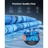 Ovalaus antžeminio baseino danga 4.57 x 9.14 m plieniniams baseinams, užleidžiamo stiliaus patvarus vinilas, 4.57x9.14 m baseino danga, ovali baseino danga, antžeminio baseino danga