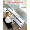 Pasvertas skaitmeninis pianinas 88 pilnai pasverti klavišai pradedantiesiems, su stovu ir trigubu pedalu, Bluetooth ir MIDI jungtimis, įrašymo funkcija, 280 tonų