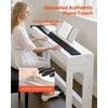 Pasvertas skaitmeninis pianinas 88 pilnai pasverti klavišai pradedantiesiems, su stovu ir trigubu pedalu, Bluetooth ir MIDI jungtimis, įrašymo funkcija, 280 tonų